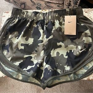 Nike Women's Green Camo Athletic Shorts